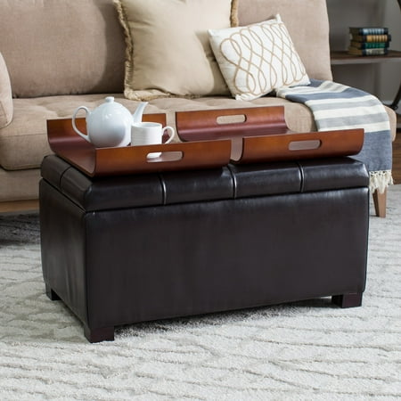 Livingston Storage Ottoman With Tray Tables Livingston Storage Ottoman With Tray Tables