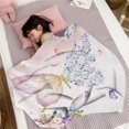 thumbnail image 4 of Butterfly Floral Throw Blanket Gifts for Girls, Watercolor Butterfly Flowers Soft Cozy Flannel Blanket for Kids, 40 x 50 Inch Pink Purple Butterfly Spring Fuzzy Blanket for Women Couch Bed Bedroom, 4 of 6