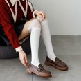 thumbnail image 2 of TZYDMN Women's Knee High Socks Lace Ruffle Socks Kawaii Lace Top Cotton Cute Stockings for Girls, 2 of 7