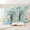 thumbnail image 3 of Teal Palm Tree Outdoor Waterproof Pillow Covers, Seaside Coastal Tree Tropical Botanical Decorative Square Throw Pillowcase Sofa Cushion Sham for Patio/Couch/Chair, 18"x18" 2 Pack, 3 of 8