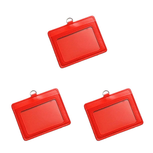 Seitruly 10 piezas cubierta de tarjeta de identificación carcasa protectora tarjetas de autobús manga Horizontal/rojo Type1 NO1