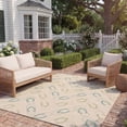 thumbnail image 3 of Safavieh Courtyard Ulric Chevron Indoor/Outdoor Area Rug, Beige/Aqua, 9' x 12', 3 of 10