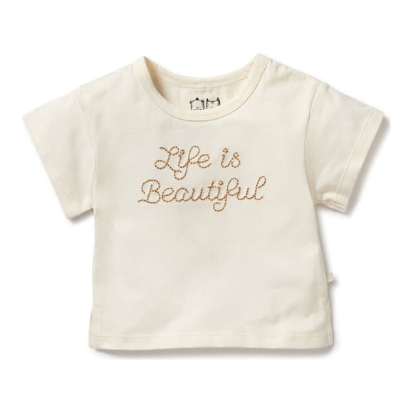 Wilson+Frenchy Tee en Coton Biologique - la Vie Est Belle (3-6 Mois, 6-8 kg)