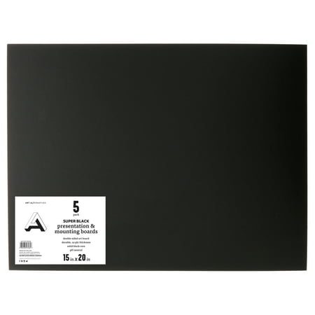 UPC: 0082435072357 | Art Alternatives Super Black Presentation & Mounting Board 15 x 20 5/Pkg.