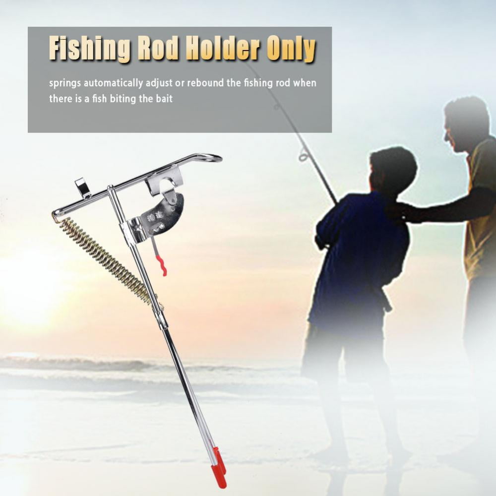 Stainless Steel Fishing Rod Holder with Automatic Tip-Up Hook Setter Spring  