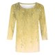 thumbnail image 5 of Karight Womens Tops 3/4 Sleeve Summer Floral Print Cute Tops Crewneck Slim Fit Tshirts Shirts Spring Blouse, 5 of 5