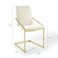 thumbnail image 2 of Pitch Performance Velvet Dining ArmchairGold Ivory, 2 of 7