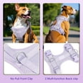 thumbnail image 3 of Mesh Breathable Dog Harness: No Pull Harness with 3 Fast-Release Buckles Adjustable for Walking & Training for Small Medium Large Dogs (Lilac, M: Neck=17"-22"/Chest=15"-28"), 3 of 6
