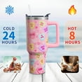 thumbnail image 3 of Valentine''s Day Gifts 40 Oz Tumbler with Handle and Straw, Pastel Hearts Stainless Steel Double Walled Vacuum Insulated Cup, Cute Anniversary Wedding Birthday Gifts for Women Girls (1 PC), 3 of 6
