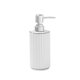 thumbnail image 1 of Dispensador de jabón de cerámica con borde plateado for baño y cocina, ideal for lociones, aceites esenciales y jabones líquidos., 1 of 4