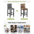thumbnail image 3 of Rustic Country Bar Stool Covers Set of 2, Western Stars Brown Texture Wooden Print Stretch Washable Bar Chair Covers with Backs, Removable Pub Counter Height Chair Cover for Kitchen Dining Room Cafe, 3 of 7