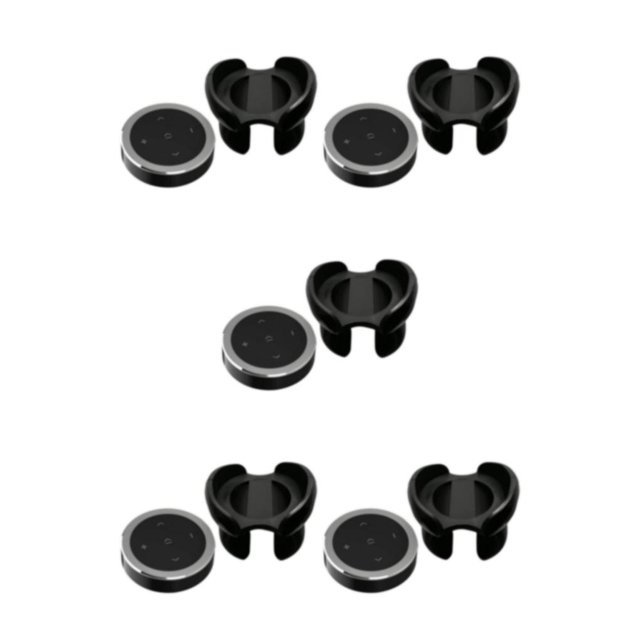 ZheElen Car Media Steering Wheel Remote Control Music Streaming Silver with Bracket 36x36x8.5mm 5Set