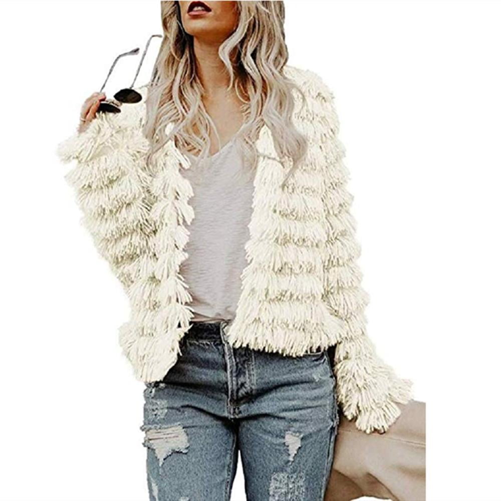 shaggy fur cardigan