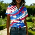 Hogleaql Women's 4th Of July Shirt American Flag Print Short Sleeve 4th ...