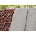 thumbnail image 3 of Red Floral Handmade Kantha Block Print Quilt With Pure Cotton Bedspread, Reversible Indian Bedspread, Natural Colours, 3 of 10