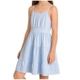 thumbnail image 4 of Freshbabe Girls Sleeveless Striped Tiered Cami Dress, Casual Summer Dress for Beach, Vacation and Daily Wear, 4 of 6