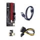 thumbnail image 1 of Matsuzay Cable extensor PCI-E Placa de alimentación USB 3.0 1X a 16X Tarjeta de cable de luz LED Parte de PC de escritorio portátil para el hogar para Electrónica miscelánea Negro, 1 of 6