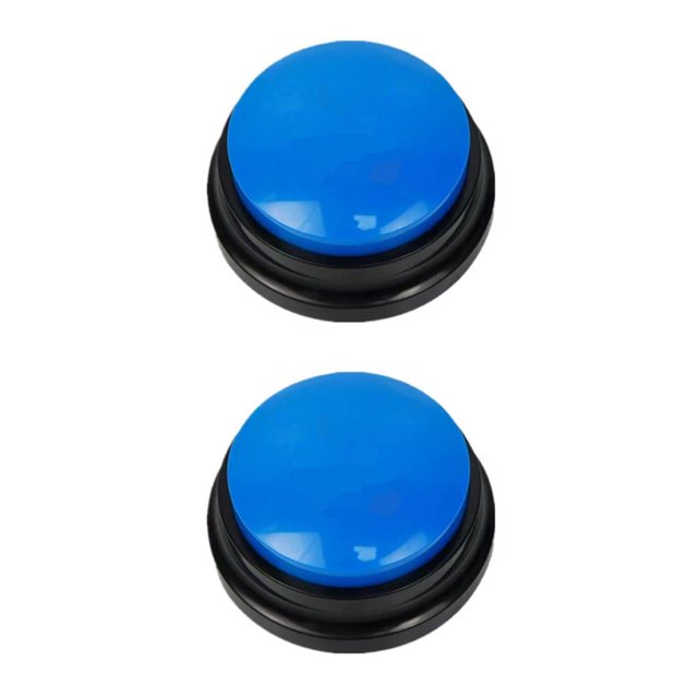 VONKY 1/2/3/5 Interactive Recordable Talking Button Answer Buzzers for Party Favor Funny Sound Effects Included Dark Blue 2PCS