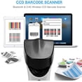 thumbnail image 5 of NETUM Bluetooth Wireless 1D Barcode Scanner, Hands Free CCD Barcode Reader with Stand Works with Mac OS, Windows, iOS, Android-DS5000（White）, 5 of 7