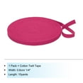 thumbnail image 2 of Uxcell Cotton Twill Tape Cotton Ribbon Bias Binding Tape Herringbone Webbing Trim for Sewing Binding Gift Rose Red 1/4", 2 of 6