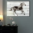 thumbnail image 2 of wall26 - Black Watercolor Horse Placed on Old Painted Wood - Canvas Art Home Art - 16x24 inches, 2 of 4