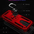 thumbnail image 4 of Dteck For Motorola Moto G Play 2021 Shockproof Dual Layers Rotatable Ring Kickstand Drop Protection Cover Compatible with Magnetic Car Mount, Red, 4 of 8