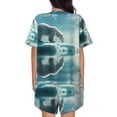 thumbnail image 6 of Rateoe Polar Bear On Iceberg Pattern Women's Short-Sleeved Pajama Set - 2 Piece Soft and Lightweight Sleepwear Set-3X-Large, 6 of 7