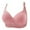 Pink, variant on Herrnalise Women's Lace Edge Vertical Stripe Back Bra Padded Bra Wireless Lingerie For women