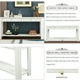 thumbnail image 6 of Console Table, Entryway Table with Storage Drawers and Bottom Shelf, Classic Accent Sofa Table, Console Tables with Solid Wood Frame and Legs for Entryway Bed Room Living Room Apartment, White, 6 of 9