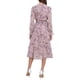 thumbnail image 3 of INSPIRE CHIC Vestido de Mujer Floral con Cuello Alto, Volantes, Manga Larga, Fluido, Chiffon, Corte A, Midi, Rosa S, 3 of 6
