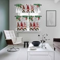 thumbnail image 4 of Christmas Gnomes Grey Kitchen Curtains Sets for Windows 36 Inch Length, Xmas Pine Branch Cardinal Birds Snowflakes Rod Pocket Window Treatments Tier Curtains and Valances Set for Bedroom/Bathroom, 4 of 8