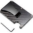 thumbnail image 1 of Étui à Cartes en Carbone Premium avec Pince à Billets, Portefeuille Mince en Fibre de Carbone, Protection Rfid, Pince à Billets Anti-Numérotation, Étui en Métal pour Cartes en Carbone Premium, 1 of 6