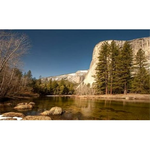 Posterazzi PDDUS05TNO0014 El Capitan Towers Over Merced River Yosemite California Poster Print by Tom Norring - 38 x 24 in.
