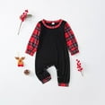 thumbnail image 2 of Herrnalise Christmas Pajamas For Family Matching Family Sets Christmas Casual Printed Jumpsuit Romper Home Wear Matching Christmas Pjs For Family Black-Baby, 2 of 4