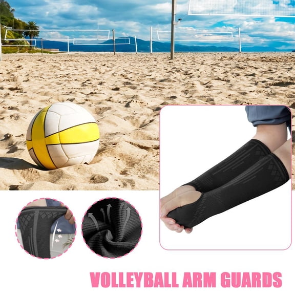 QHUDLV Volleyball Arm Guard Sleeves Sports Wristbands Protector Forearm Compression B4