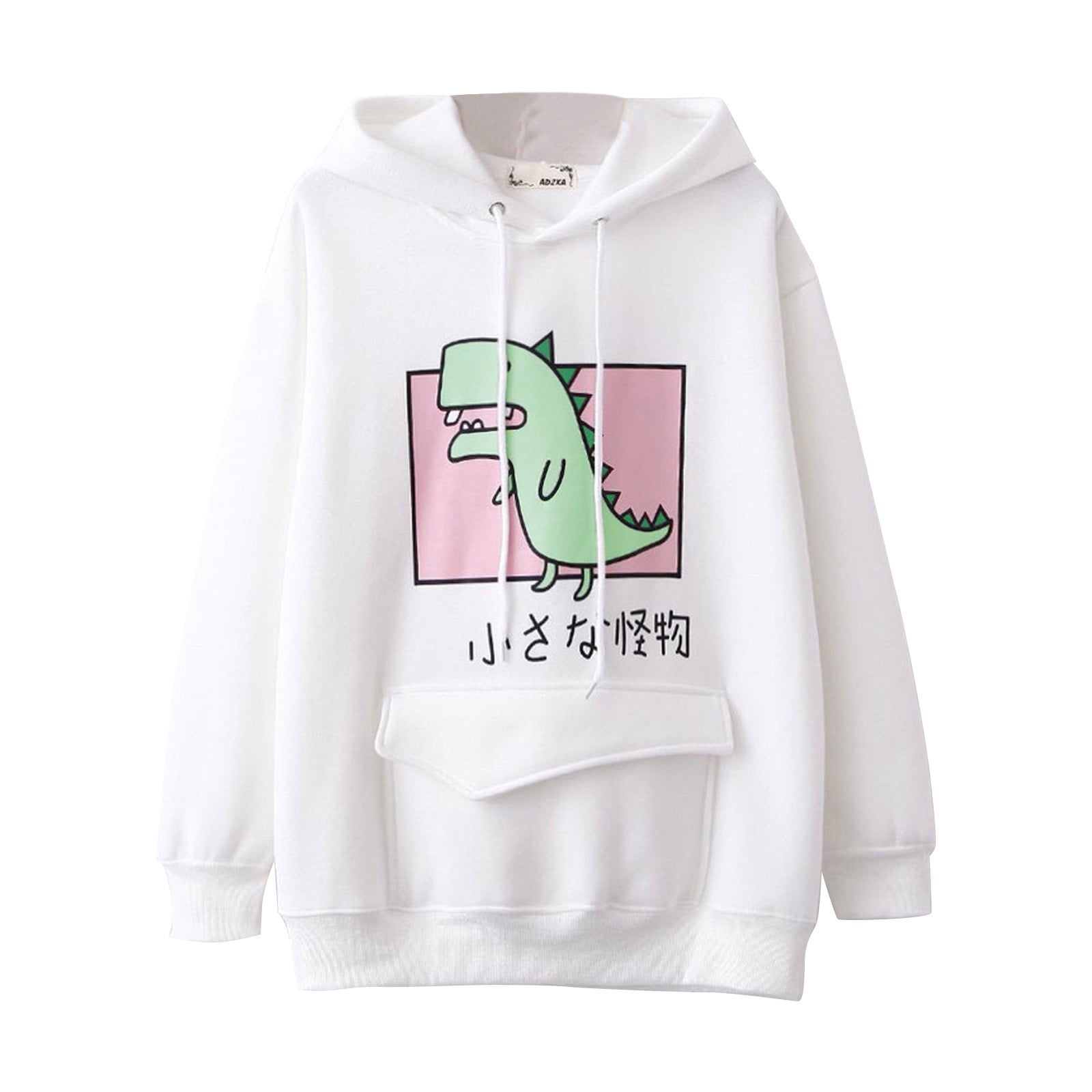 Dino Hoodies for Teen Girls Women Plus Size Sweatshirt Womens Aesthetic Oversized Pullover Cute