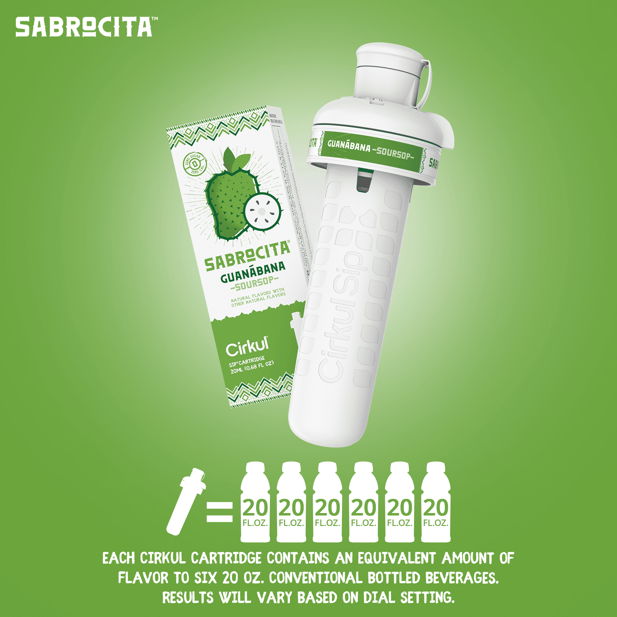 (2 pack) Cirkul Sabrocita Soursop Flavor Cartridge, Drink Mix, 1-Pack
