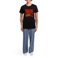 thumbnail image 4 of CafePress - Grunge Japan Sax Women's Dark Pajamas - Women's Short Sleeve Print T-Shirt and Pants Dark Cotton Pajama Set, 4 of 7