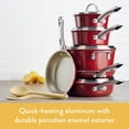 thumbnail image 6 of Ayesha Curry Home Collection Nonstick Stock Pot/Stockpot with Lid, 7.5 Quart, Sienna Red, 6 of 7