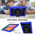 thumbnail image 6 of Dteck For Tab A7 10.4 Case 2020 T500 T505 Heavy Duty Rugged 3 Layer Full Body Shockproof Protective Covers with 360 Rotate Stand /Hand Strap/ Should Belt /Pencil Holder, Blue+Black, 6 of 6