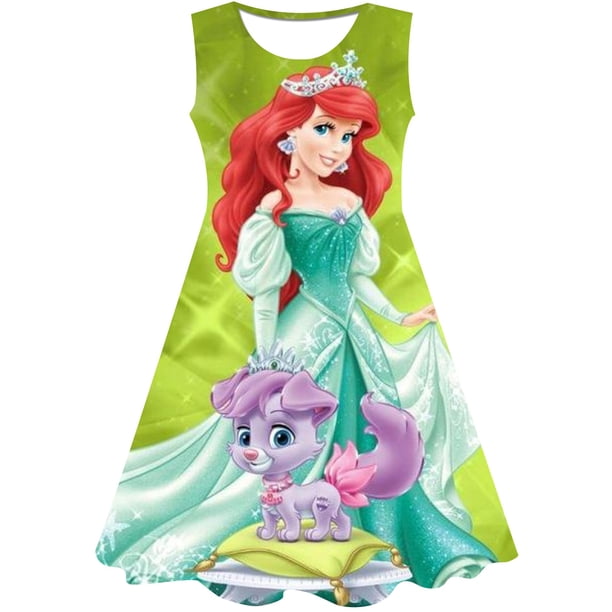 2023 año verano niñas sirena princesa vestido niñas niños Cosplay fiesta vestir 1-10 años niños cumpleaños princesa disfraz 12M Gao Jinjia LED