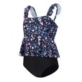 thumbnail image 5 of Zwiiyzr Kids Girls Beach Sport Bikini 2-Piece Swimsuit Summer Trendy Cute Print Bikini Two Piece Swimsuit 8-14 Years Navy, 5 of 9