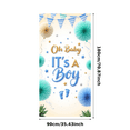 thumbnail image 2 of Blue Theme Baby Shower Banner Boy Announcement Decorative Banner Gender Reveal Decoration for Baby Shower Party Celebration Event, 2 of 7