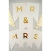 Mr. & Mrs. Banner Ivory & Gold Included Two of Each Letter: M R & S Banner: 6in. x 9in. With Gold Foil Letters 2.5in. Tall
