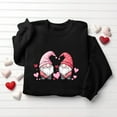 thumbnail image 6 of Womens Valentine Gnome Sweatshirt Cute Oversized Shirt for Her, Soft Lightweight Casual Crewneck, Holiday Gift Idea, Black,Size XL, 6 of 6