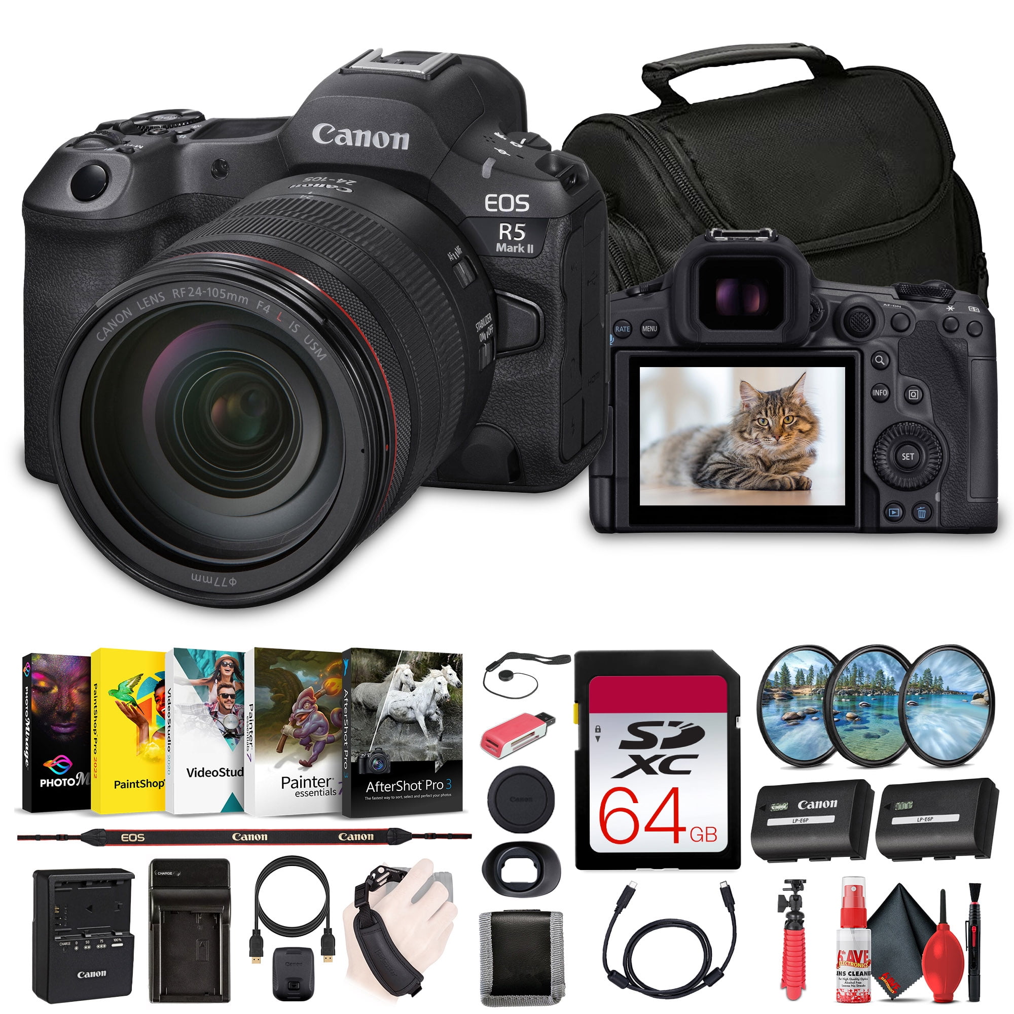 Canon EOS 6D Mark II Full-Frame DSLR Camera Bundle with 24-105mm f