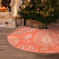 thumbnail image 5 of Rateoe Beautiful Corals Pattern Christmas Tree Skirt with Ties , Christmas Tree Decorations, Farmhouse Christmas Decor Xmas Holiday Decorations-30", 5 of 6