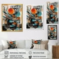 thumbnail image 4 of Designart "Green And Orange Artistic Liberation" Boho Feather Wall Art For Bathroom, 4 of 5