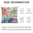 thumbnail image 5 of BANET Pillow Sham, Springtime Flowers with Unusual Color Scheme Brush Effect, Decorative Standard Queen Size Printed Pillowcase White, 5 of 5