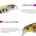 thumbnail image 3 of 2PC 5g/5cm Fishing Lure With 2 HOOKs Topwater SwimBait Lure 3D Eyes Minnow Bait, 3 of 7